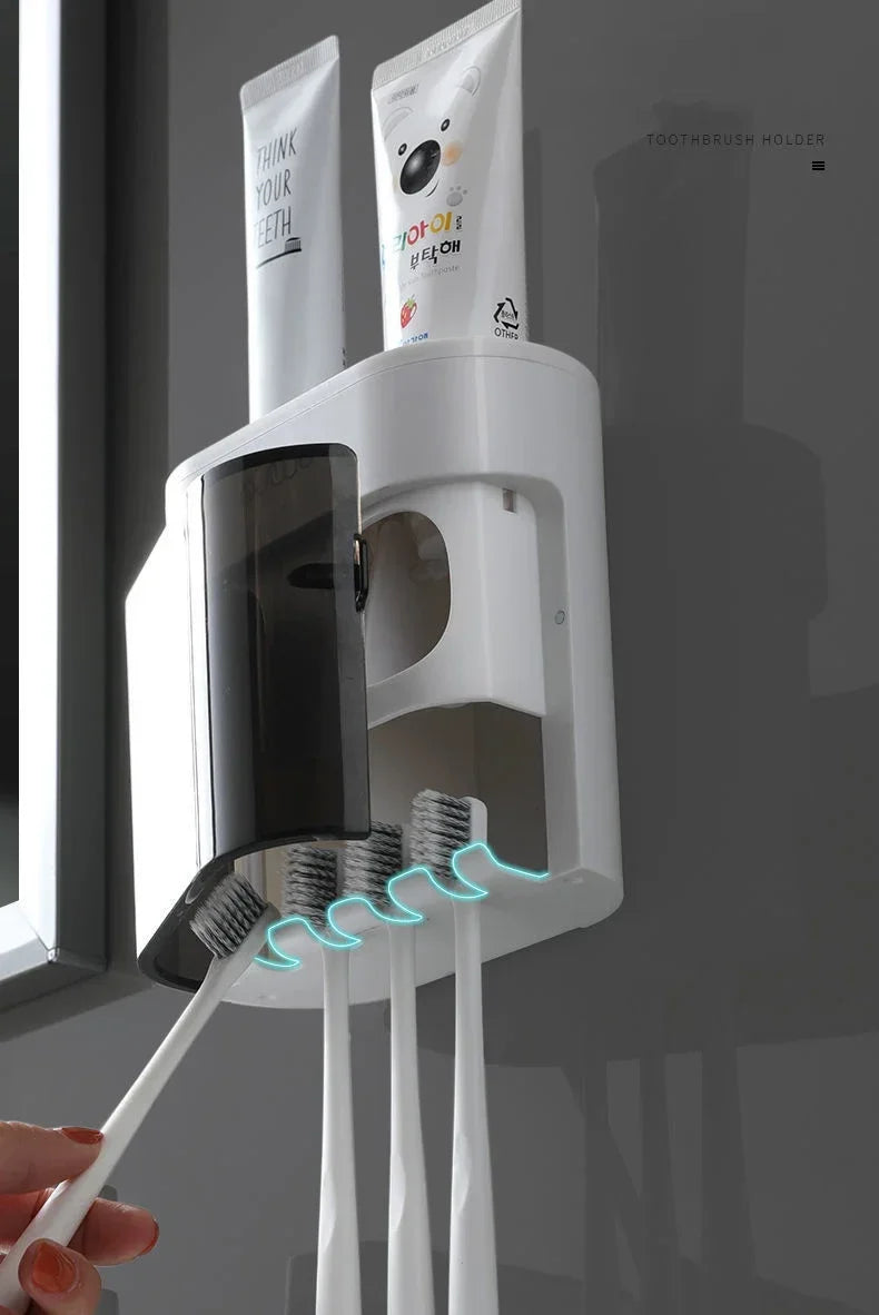 Automatic Wall-Mounted Toothpaste Dispenser & Holder