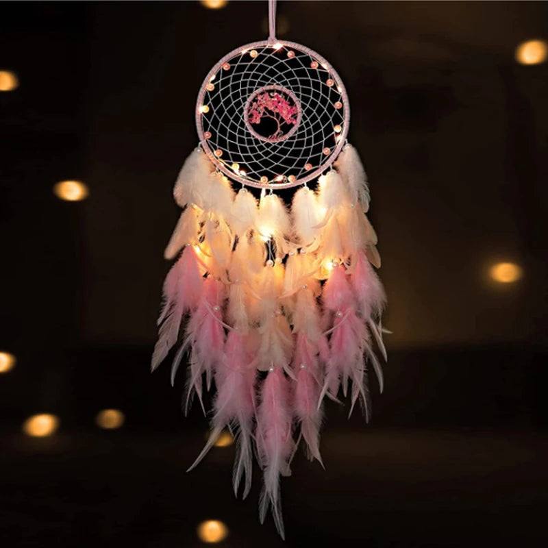 Wall Hanging Dream catchers Gem Crystal Tree Of Life Dream Catcher Home Decoration Room Wind Chimes Ornaments Dream Catchers