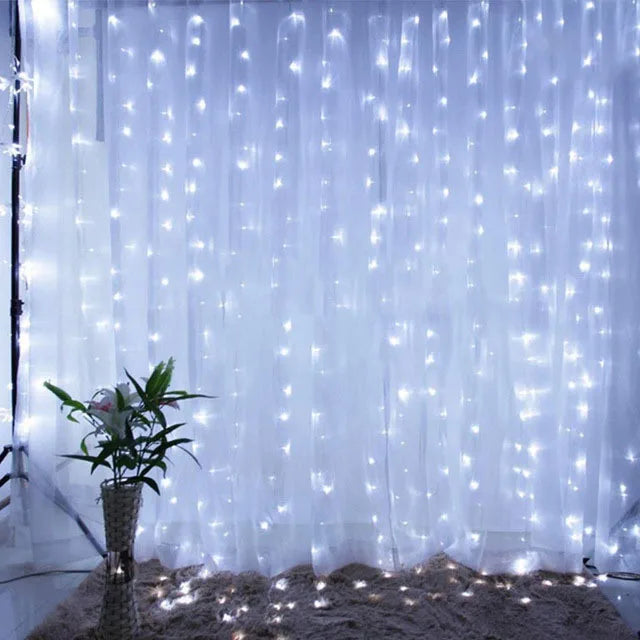 EID Mubarak 2025 LED Curtain Garland - Ramadan & Festive Decor