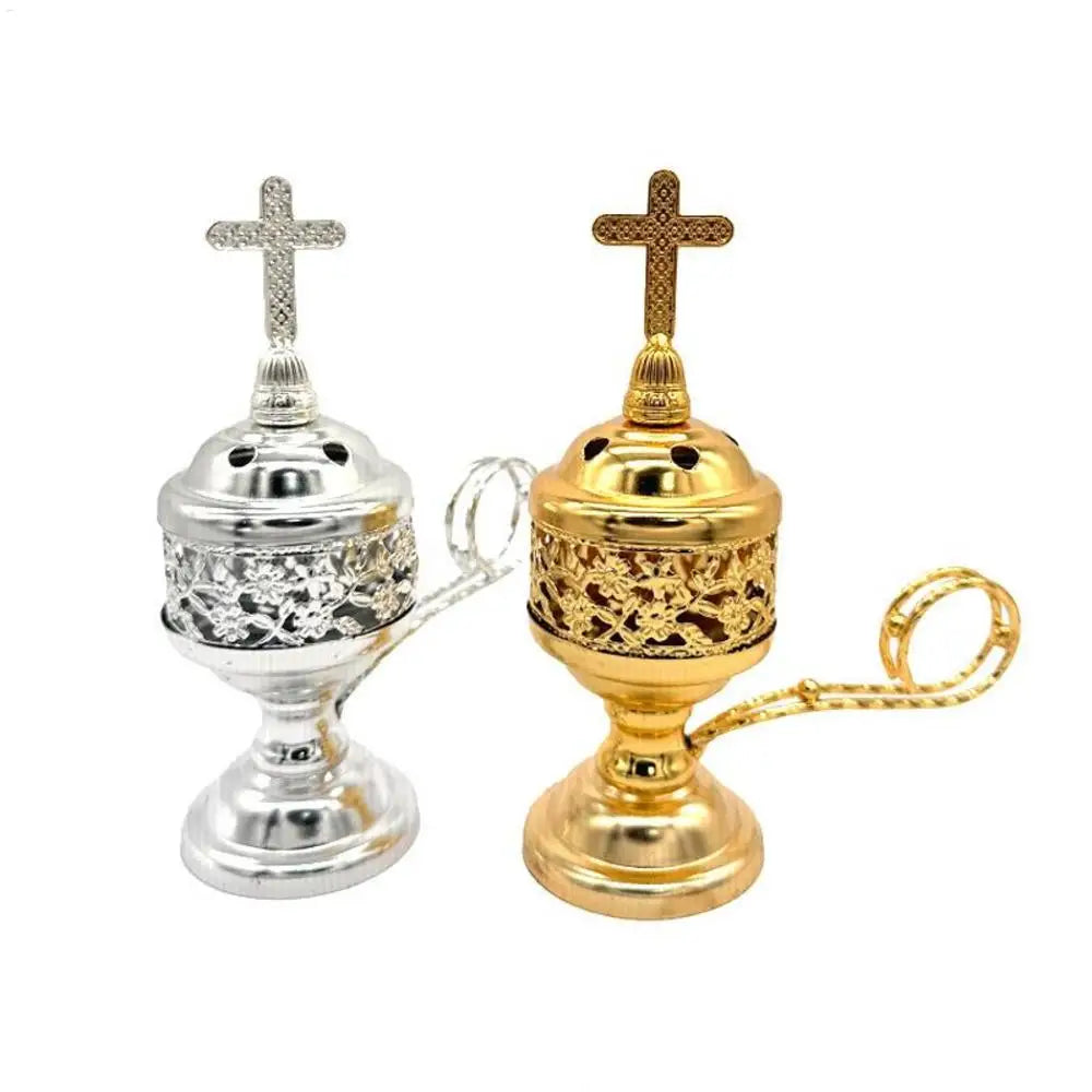 Retro Brass Cross Incense Burner