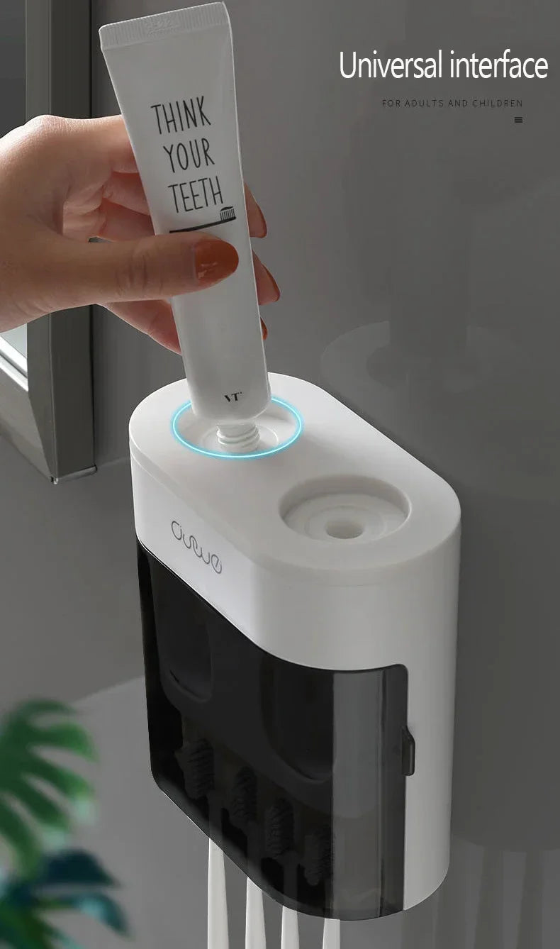 Automatic Wall-Mounted Toothpaste Dispenser & Holder