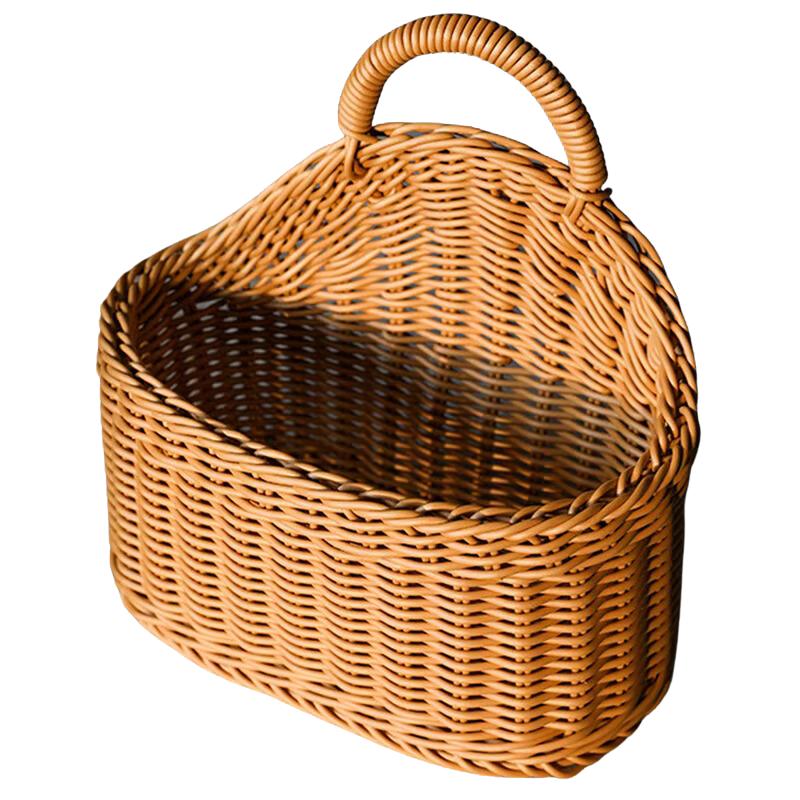 Simulated Rattan Wall-Mounted Produce Basket