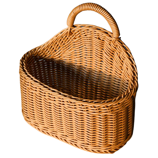 Simulated Rattan Wall-Mounted Produce Basket