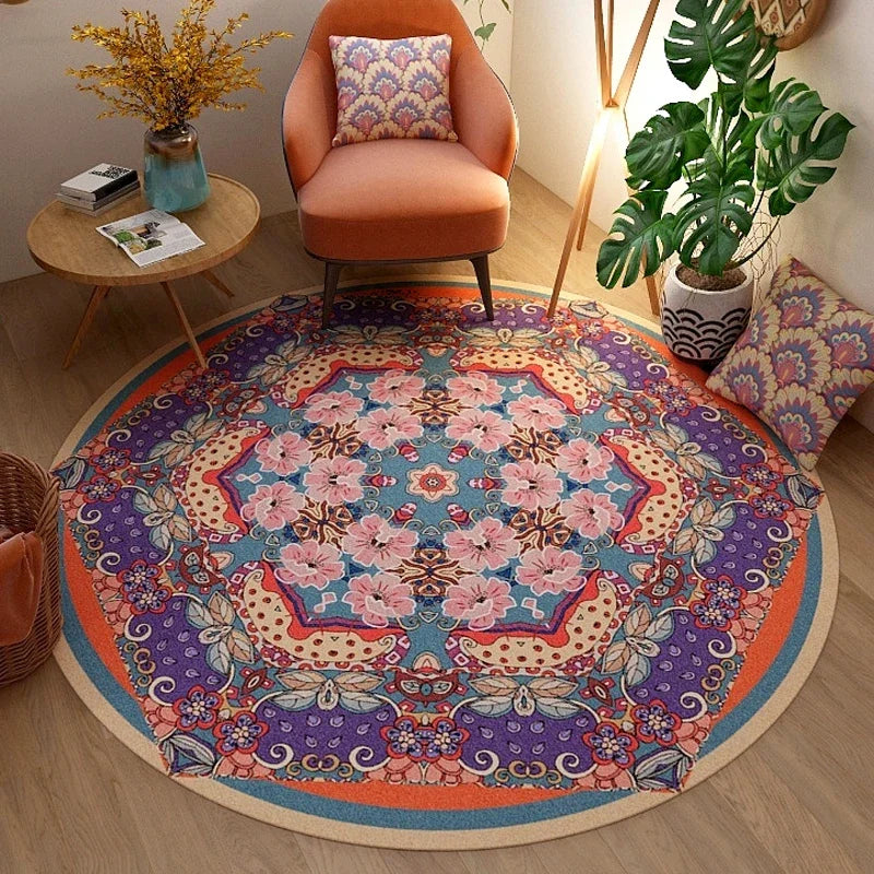 Bohemian Mandala Round Floor Mat