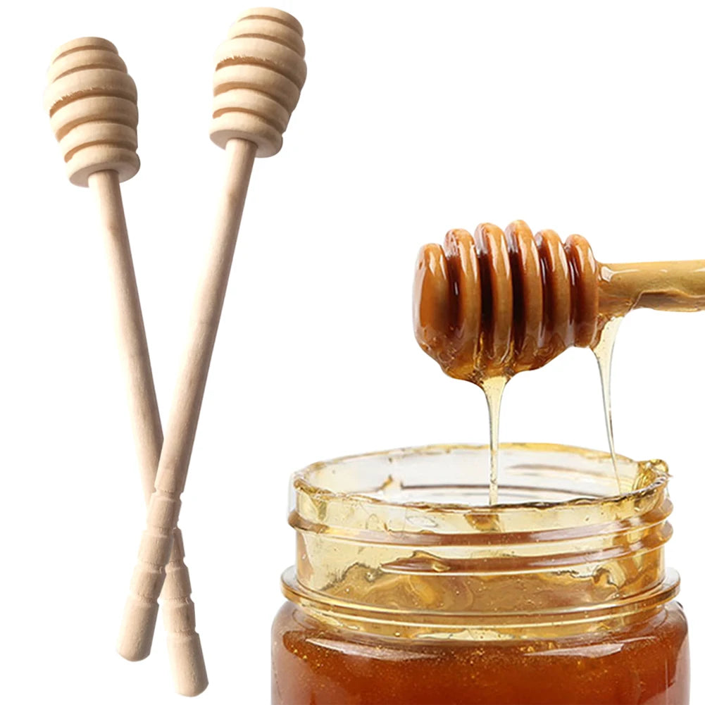 Wooden Honey Spoon & Stir Bar Set - 50/2/1 Pieces