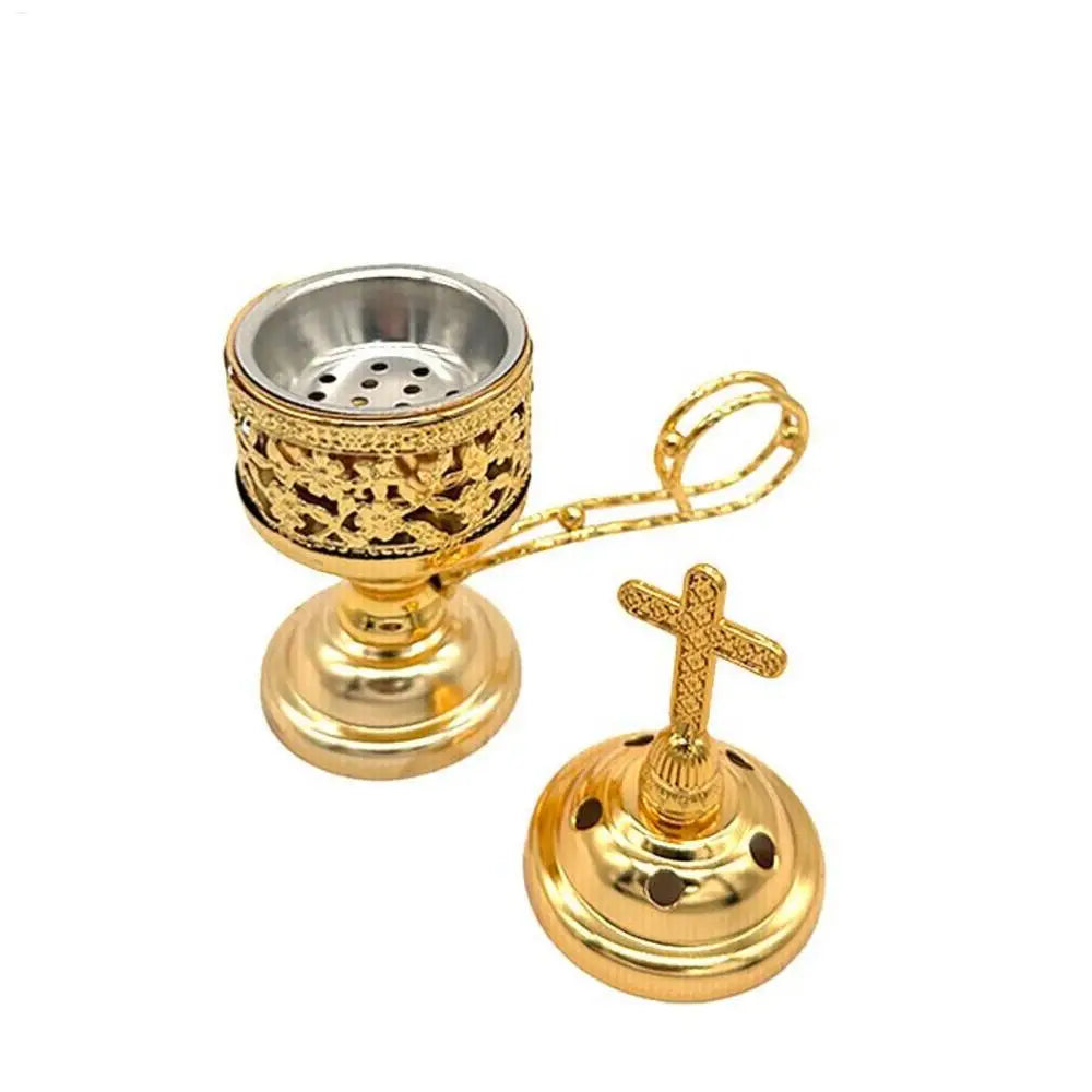 Retro Brass Cross Incense Burner