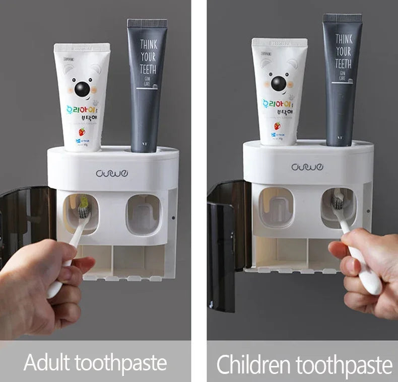 Automatic Wall-Mounted Toothpaste Dispenser & Holder