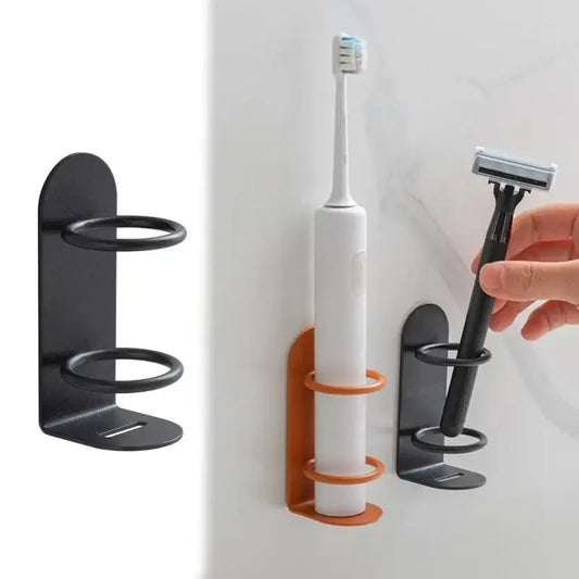 Punch-Free Wall-Mounted Toothbrush & Razor Holder