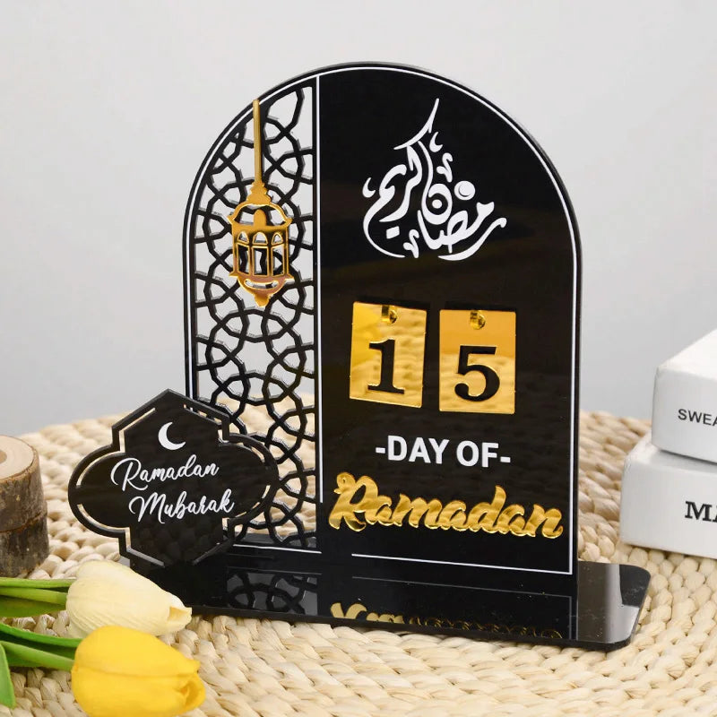 EID Mubarak 2025 Acrylic Countdown Calendar - Ramadan Home Decor