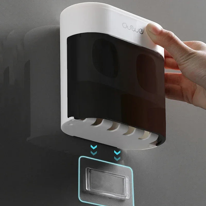 Automatic Wall-Mounted Toothpaste Dispenser & Holder