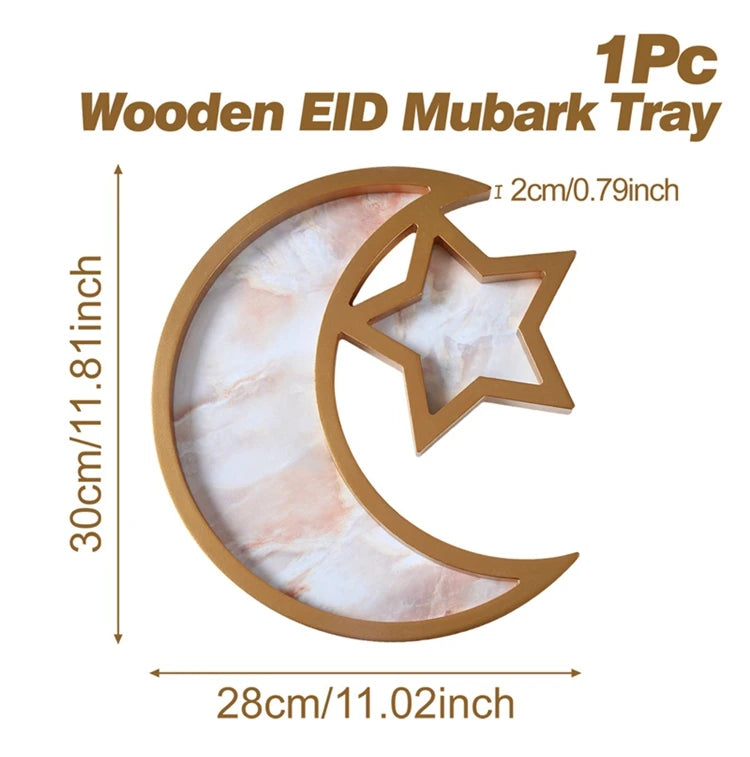 Bandeja de dulces y bocadillos para el Ramadán Mubarak 2025 - Decoración del Ramadán