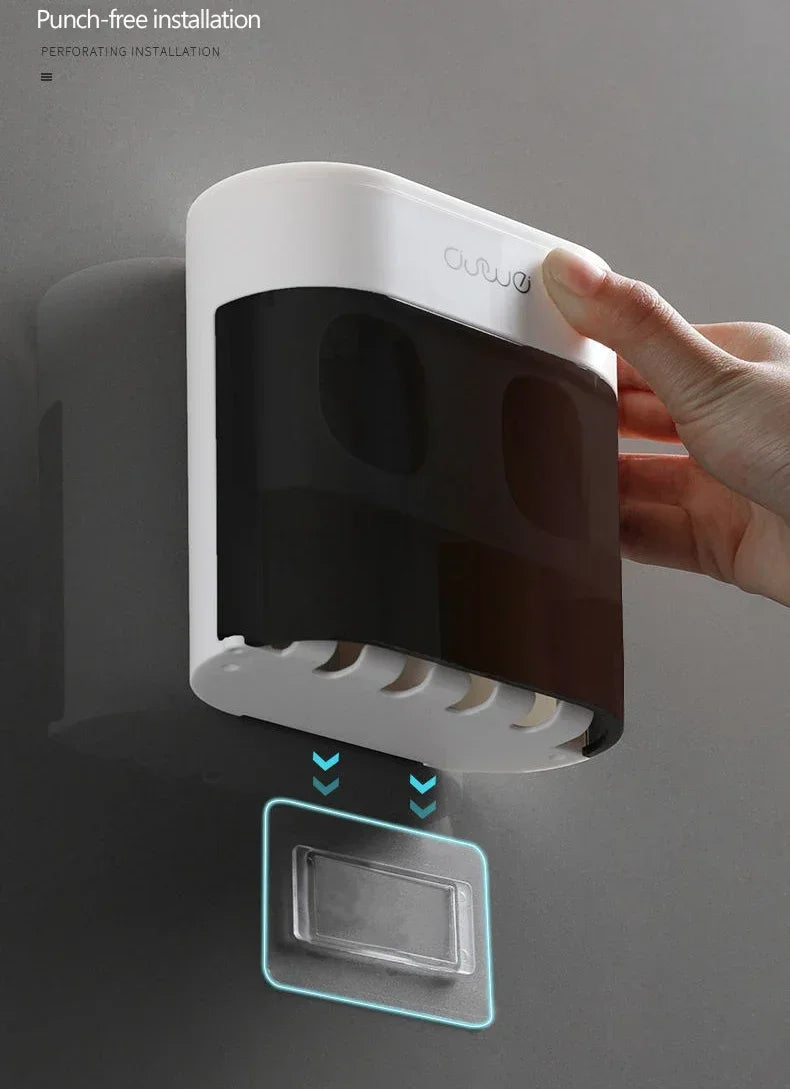 Automatic Wall-Mounted Toothpaste Dispenser & Holder