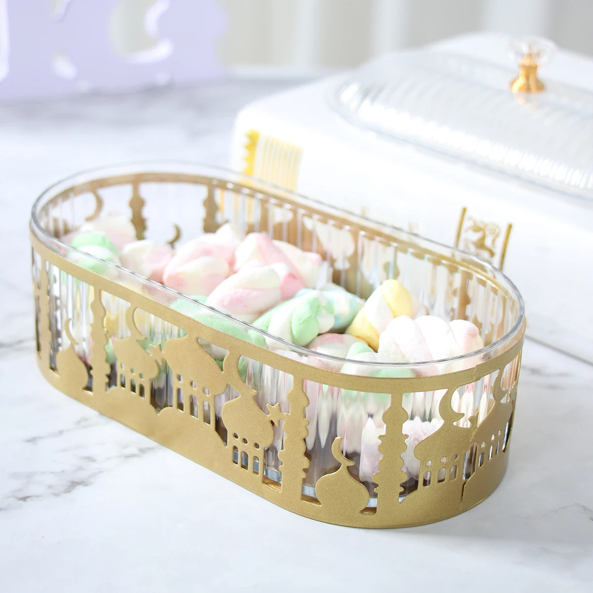 Ramadan Mubarak 2025 Candy Snacks Tray - Ramadan Decor