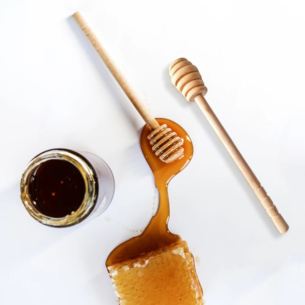 Wooden Honey Spoon & Stir Bar Set - 50/2/1 Pieces