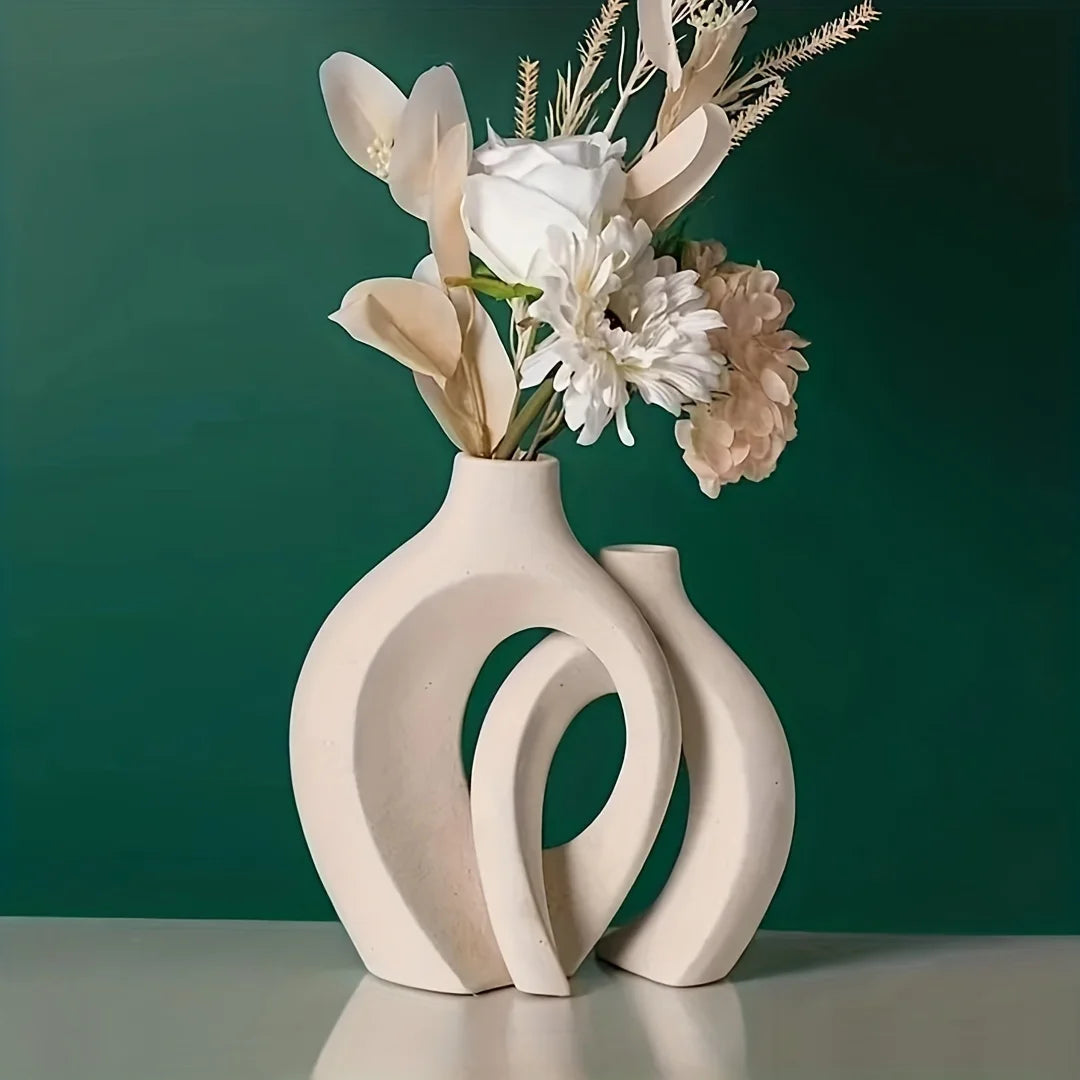 Hollow Flower Vases for Living Room Bookshelf