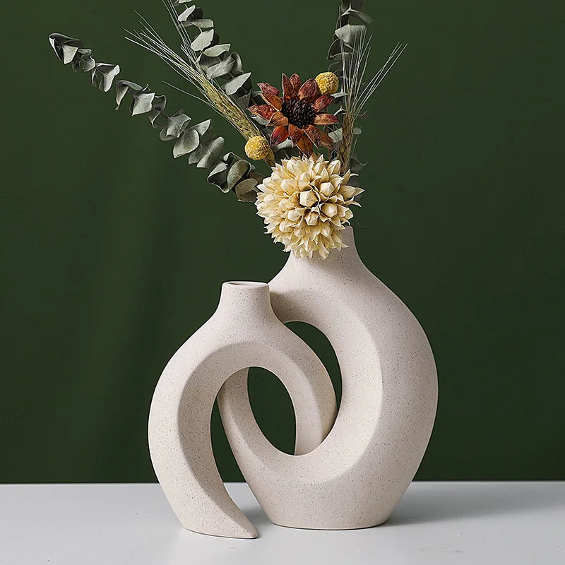 Hollow Flower Vases for Living Room Bookshelf