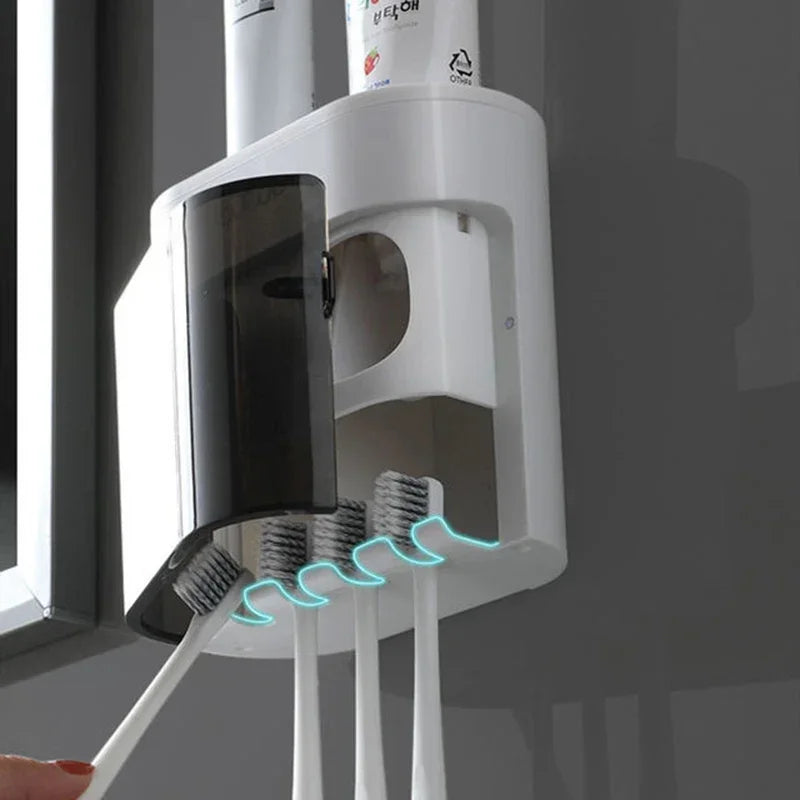 Automatic Wall-Mounted Toothpaste Dispenser & Holder