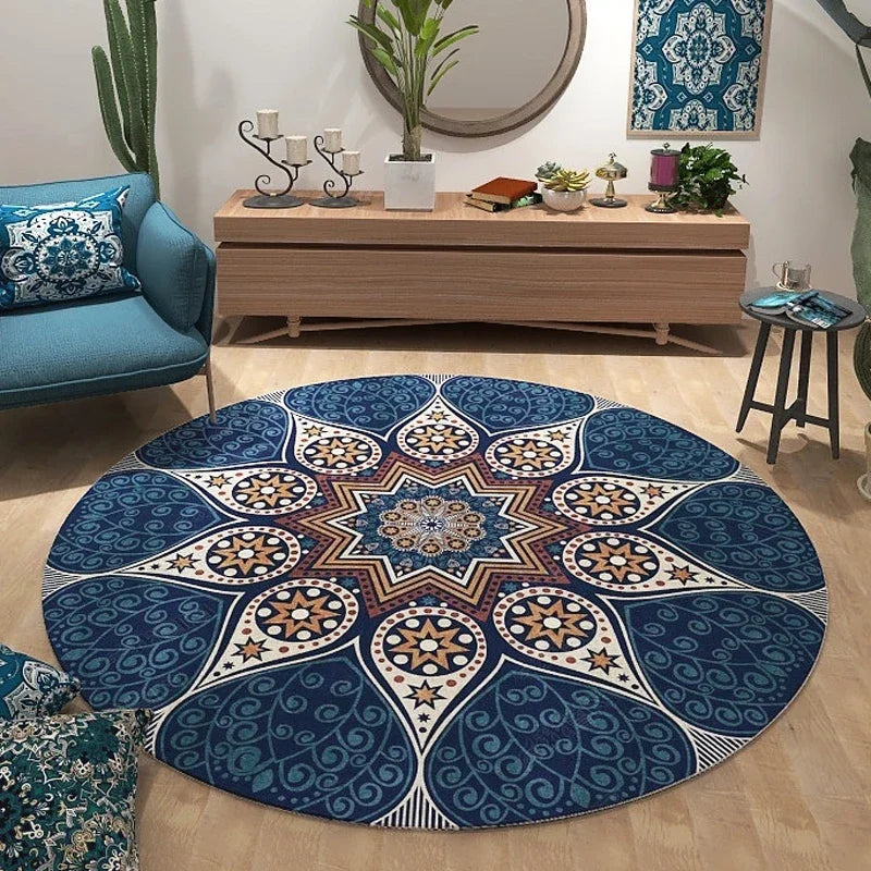 Bohemian Mandala Round Floor Mat