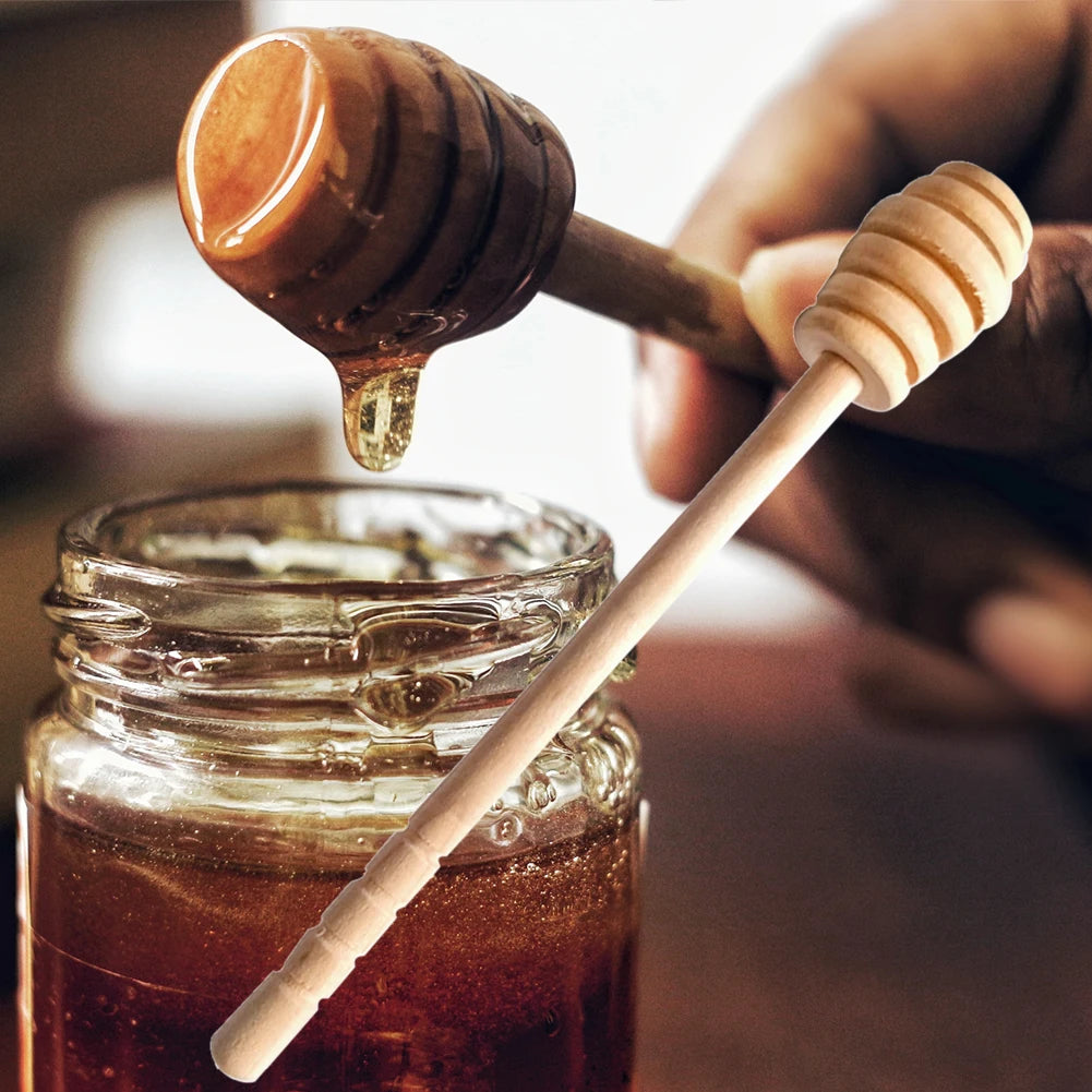 Wooden Honey Spoon & Stir Bar Set - 50/2/1 Pieces