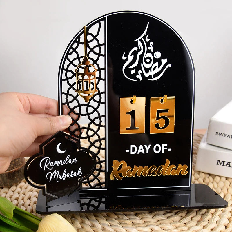 EID Mubarak 2025 Acrylic Countdown Calendar - Ramadan Home Decor