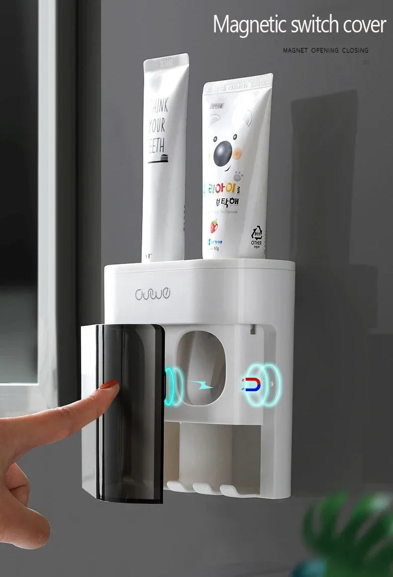 Automatic Wall-Mounted Toothpaste Dispenser & Holder