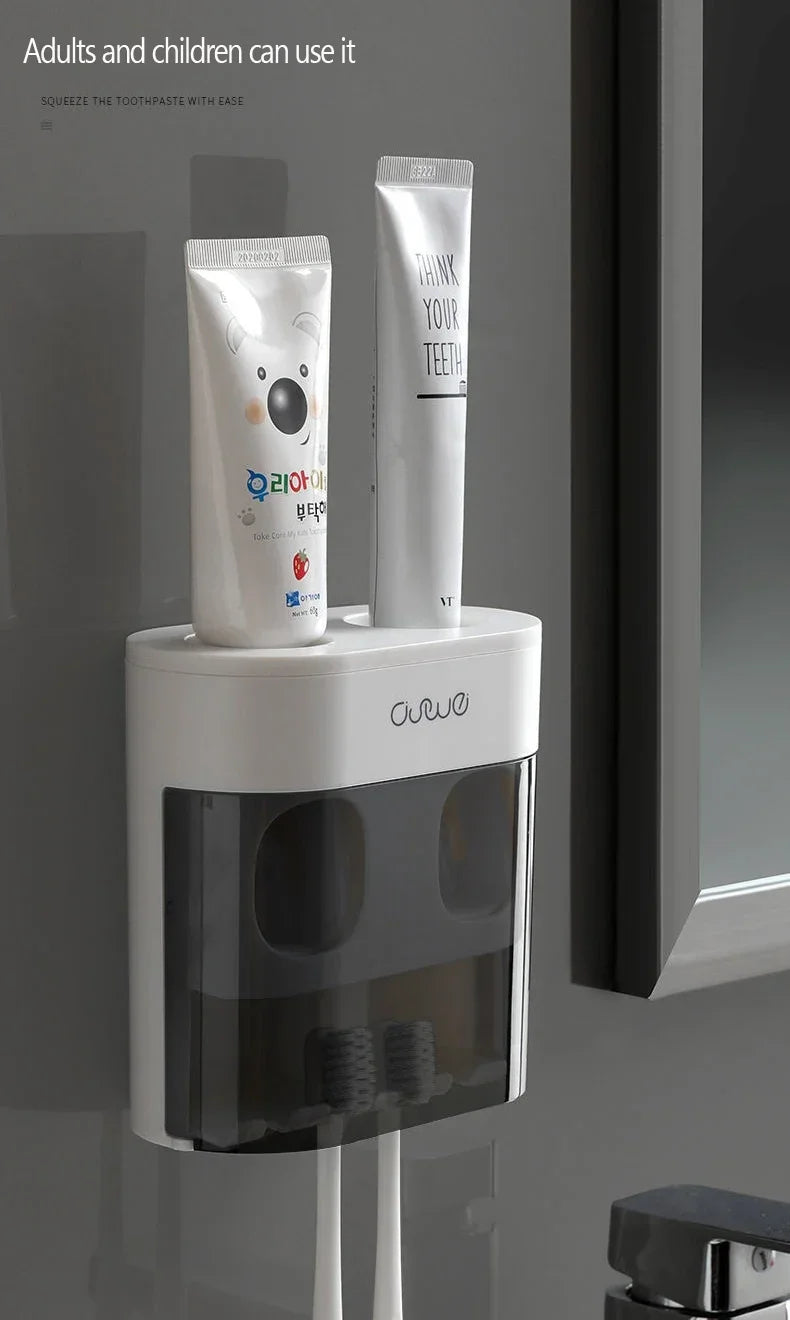 Automatic Wall-Mounted Toothpaste Dispenser & Holder