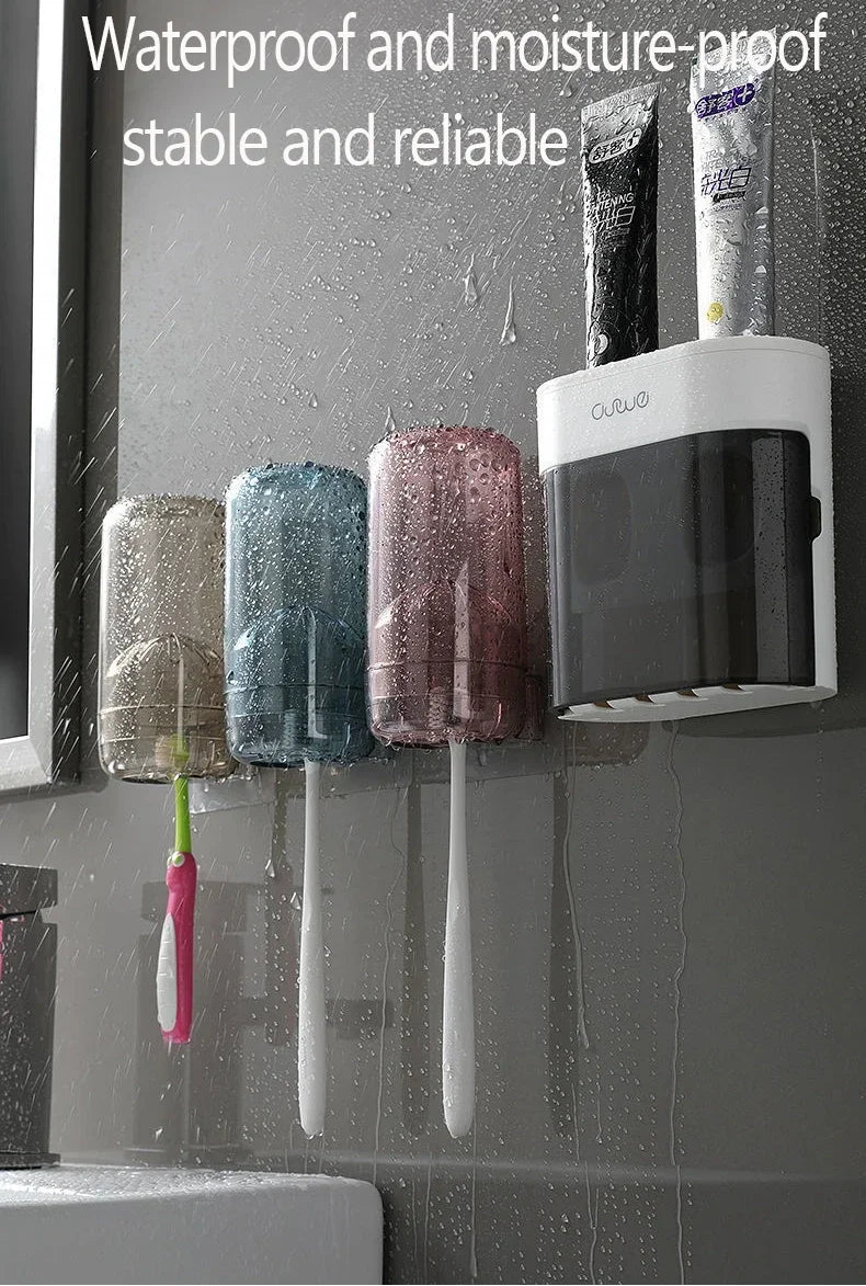 Automatic Wall-Mounted Toothpaste Dispenser & Holder