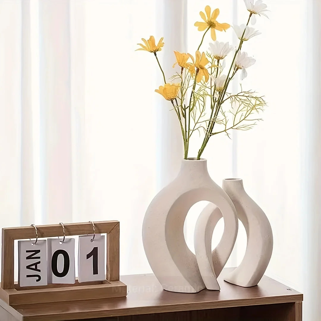 Hollow Flower Vases for Living Room Bookshelf