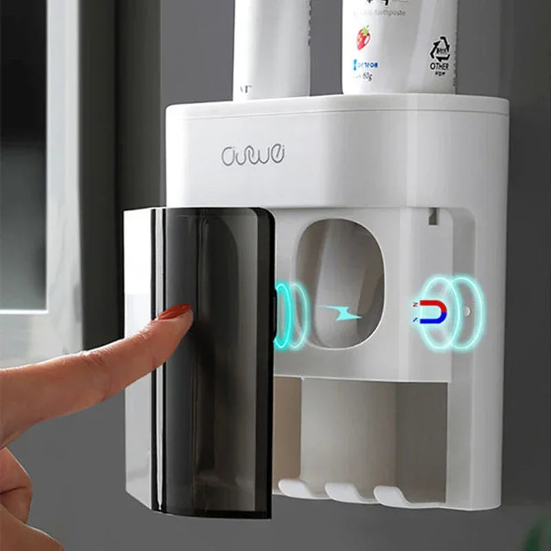 Automatic Wall-Mounted Toothpaste Dispenser & Holder