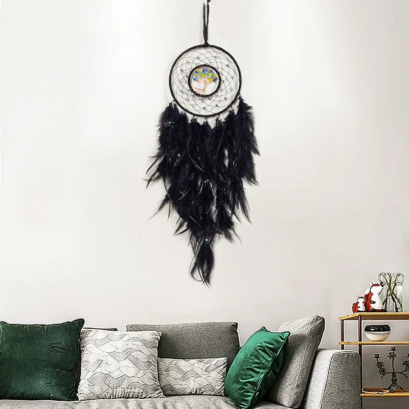 Wall Hanging Dream catchers Gem Crystal Tree Of Life Dream Catcher Home Decoration Room Wind Chimes Ornaments Dream Catchers