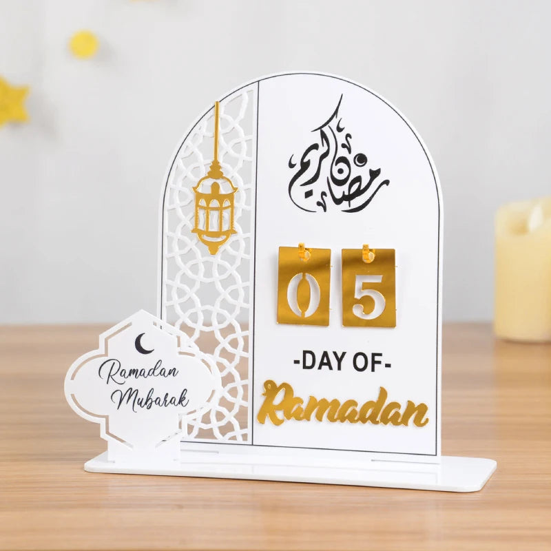 EID Mubarak 2025 Acrylic Countdown Calendar - Ramadan Home Decor