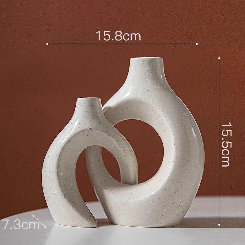 Nordic Modern Ceramic Vase Set for Home Decor