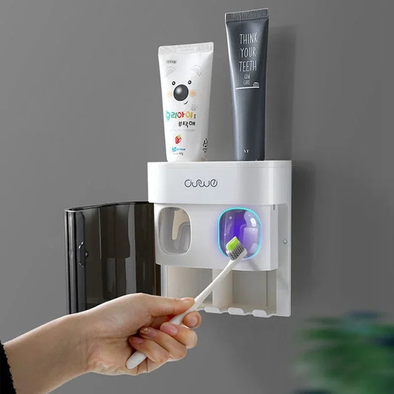 Automatic Wall-Mounted Toothpaste Dispenser & Holder