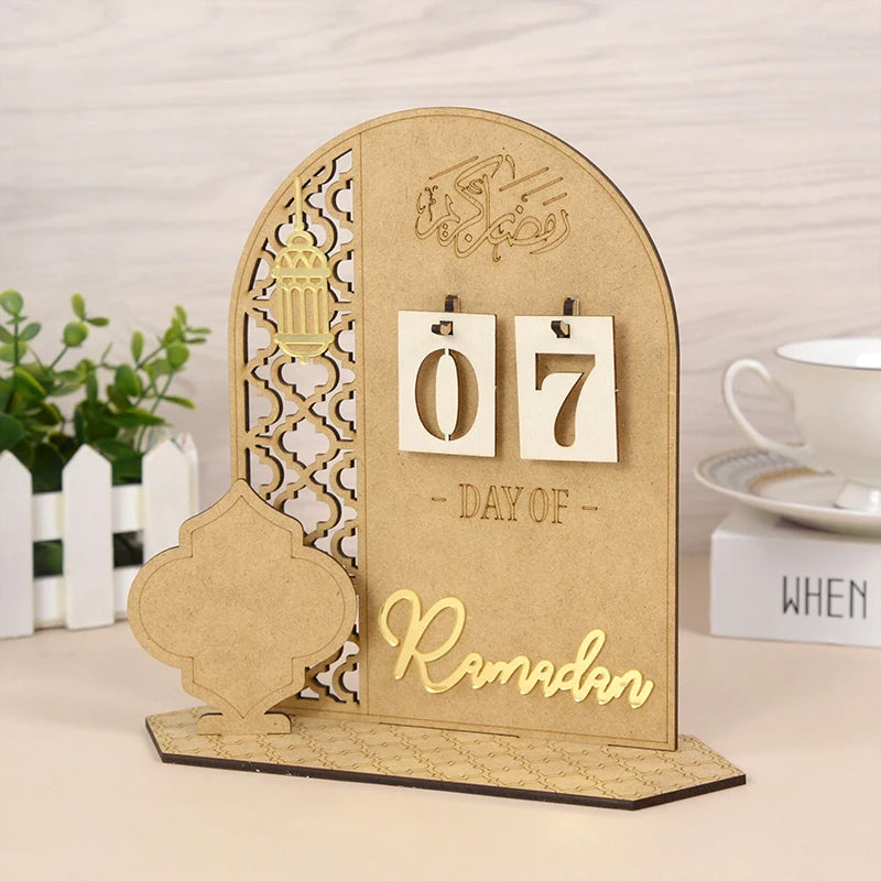 EID Mubarak 2025 Acrylic Countdown Calendar - Ramadan Home Decor