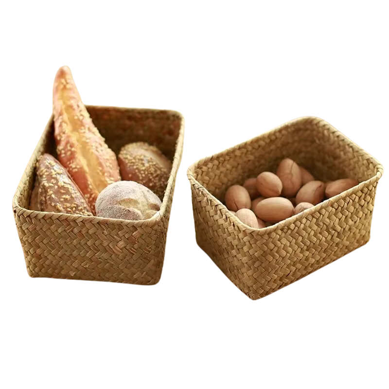 Wicker Rattan Kitchen Storage Basket